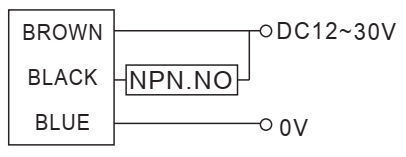 Czujnik indukcyjny RiKO JND02-N - schemat podłączenia