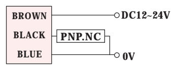 Czujnik indukcyjny RiKO JND04-P2 - schemat podłączenia