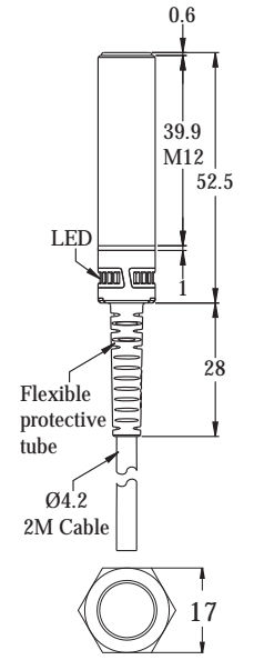 Czujnik indukcyjny PSC1203-N - wymiary