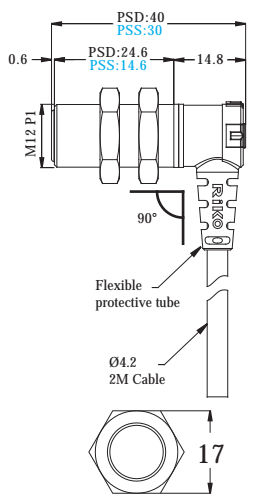 Czujnik indukcyjny RiKO PSD1202-N - wymiary