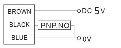 Czujnik indukcyjny RN04-P (5V) - schemat podłączenia