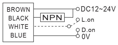 Czujnik optyczny, bariera PK3-5N - schemat podłączenia