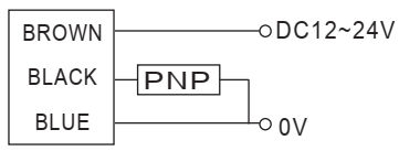Czujnik optyczny, odbiciowy PK5-DU03P2 - schemat podłączenia