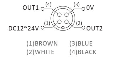 Czujnik optyczny, widełkowy RiKO SU30-2PK1 - schemat podłączenia
