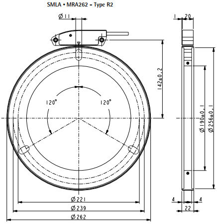  Enkoder bezłożyskowy absolutny LIKA SMLA - pierścień sensora R2