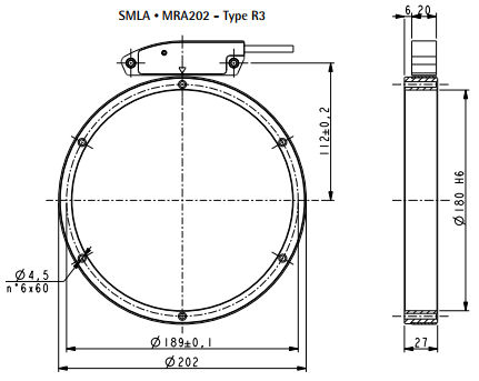  Enkoder bezłożyskowy absolutny LIKA SMLA - pierścień sensora R3