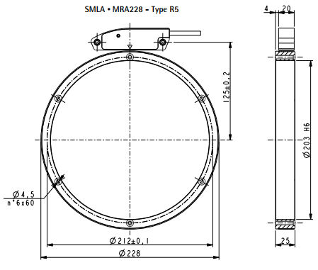  Enkoder bezłożyskowy absolutny LIKA SMLA - pierścień sensora R5