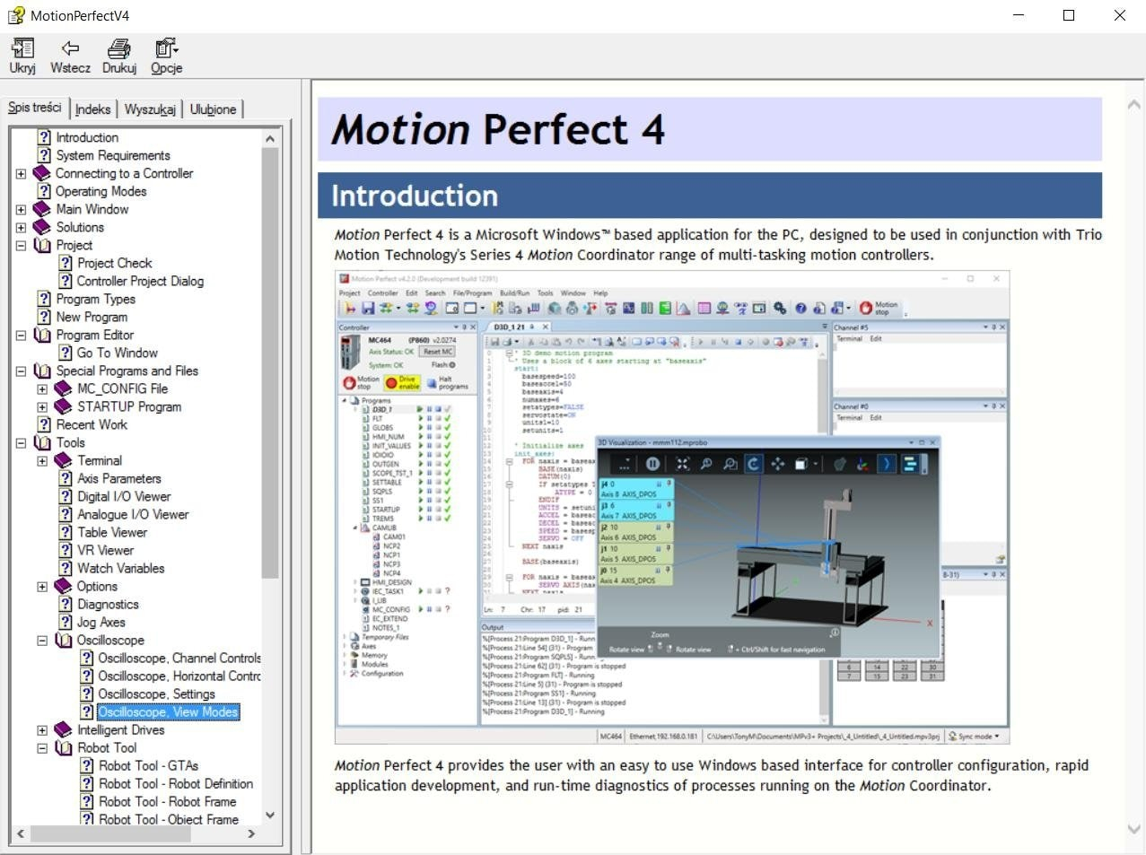 Motion Perfect v4 - Pomoc Motion Perfect