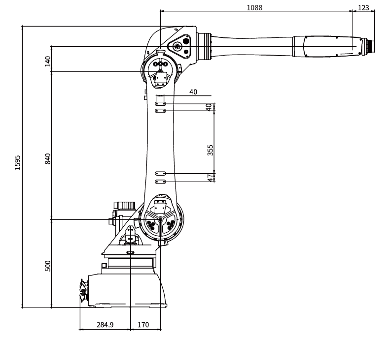 Wymiary IR-R16-210S-INT