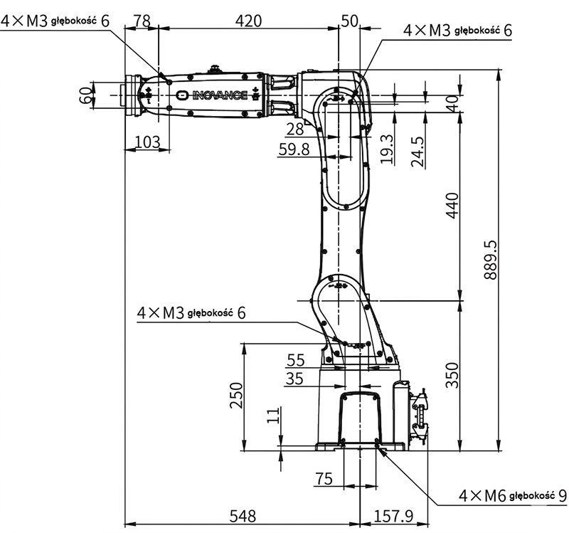 Wymiary IR-R7H-70S-INT